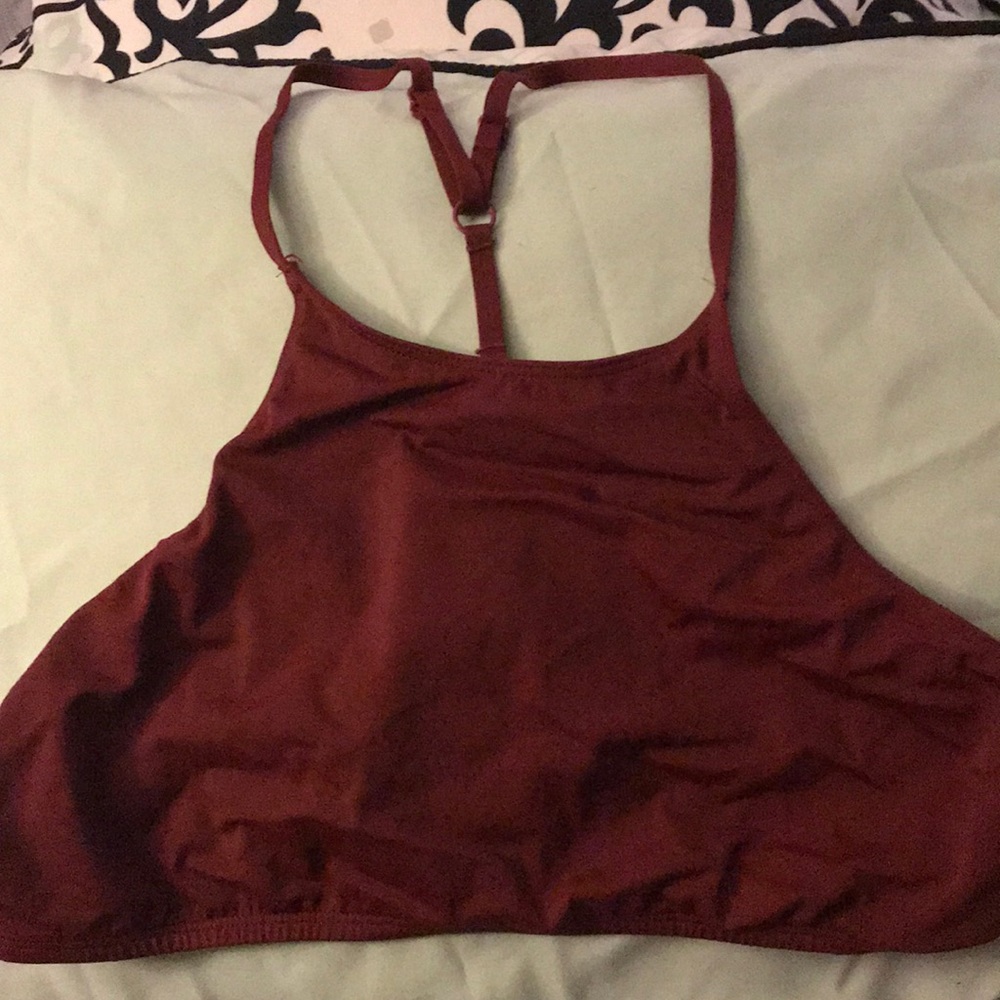 Burgundy bikini top